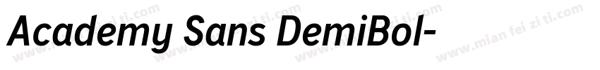 Academy Sans DemiBol字体转换